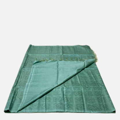 Semi Tussar Green Colour Saree