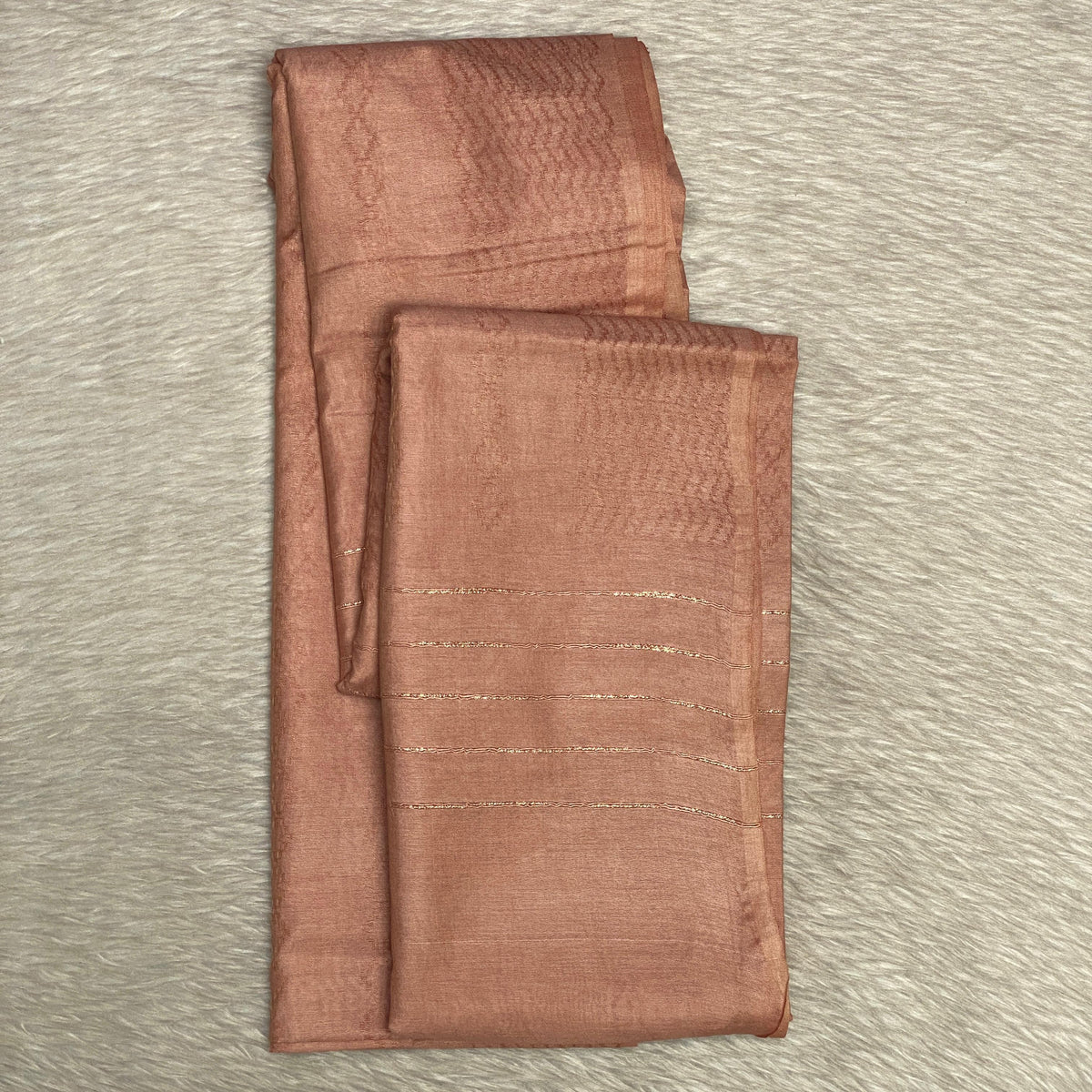 Semi Tussar Cream Colour Saree