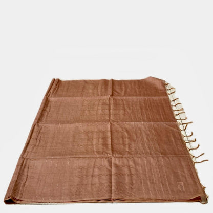 Semi Tussar Cream Colour Saree