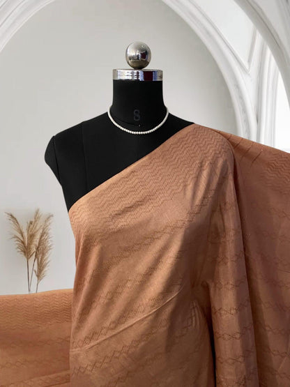 Semi Tussar Cream Colour Saree