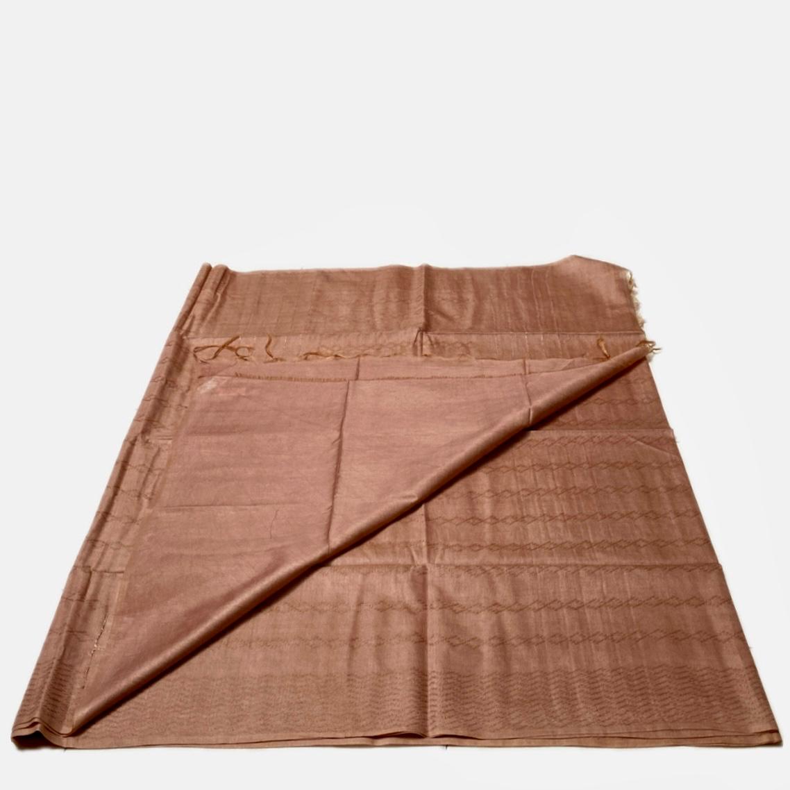 Semi Tussar Cream Colour Saree
