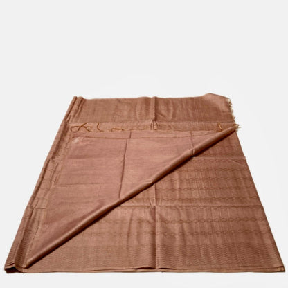Semi Tussar Cream Colour Saree