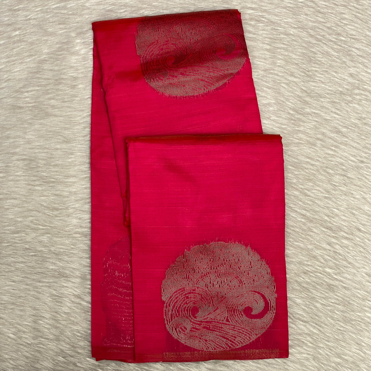 Pink Semi Soft Silk Saree with Metallic Design