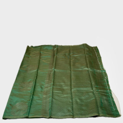 Green Semi Soft Silk Saree with Metallic Design
