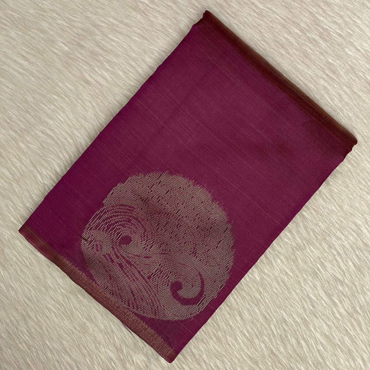 Purple Semi Soft Silk Saree with Metallic Design