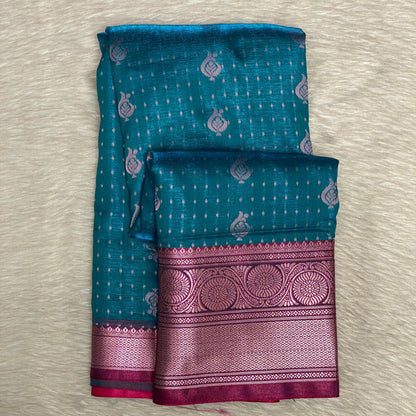 Semi Soft Silk in Blue