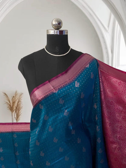 Semi Soft Silk in Blue
