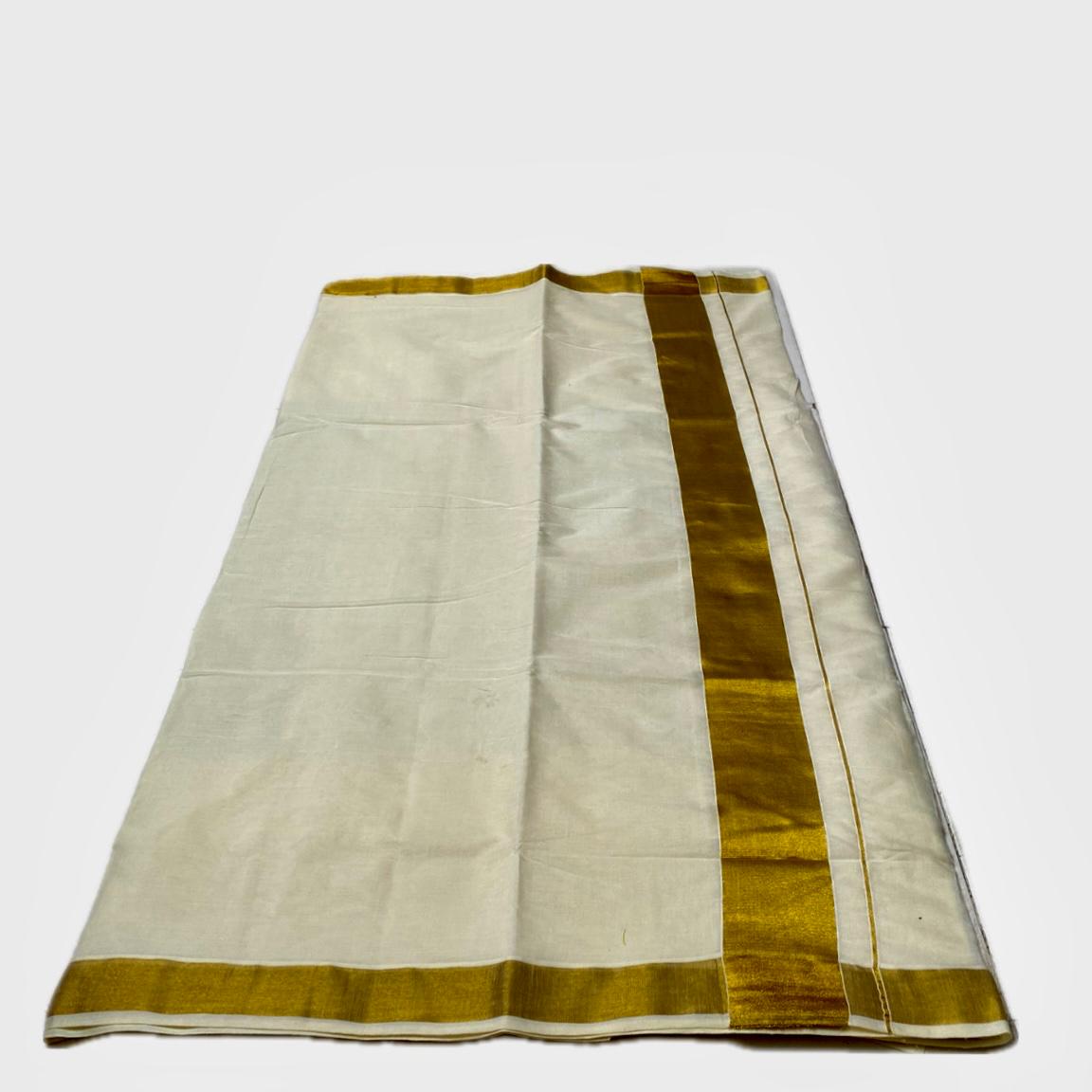 Cotton Kerala Saree with Golden Border (Copy)