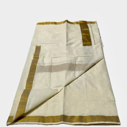 Cotton Kerala Saree with Golden Border (Copy)