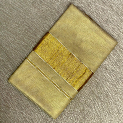 Tissue Kerala Saree with Golden Border
