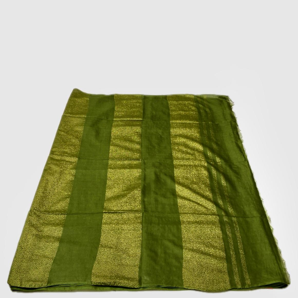 Semi Tussar Silk Saree in Green