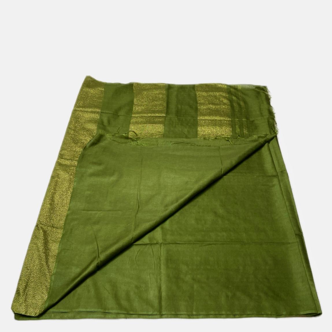 Semi Tussar Silk Saree in Green