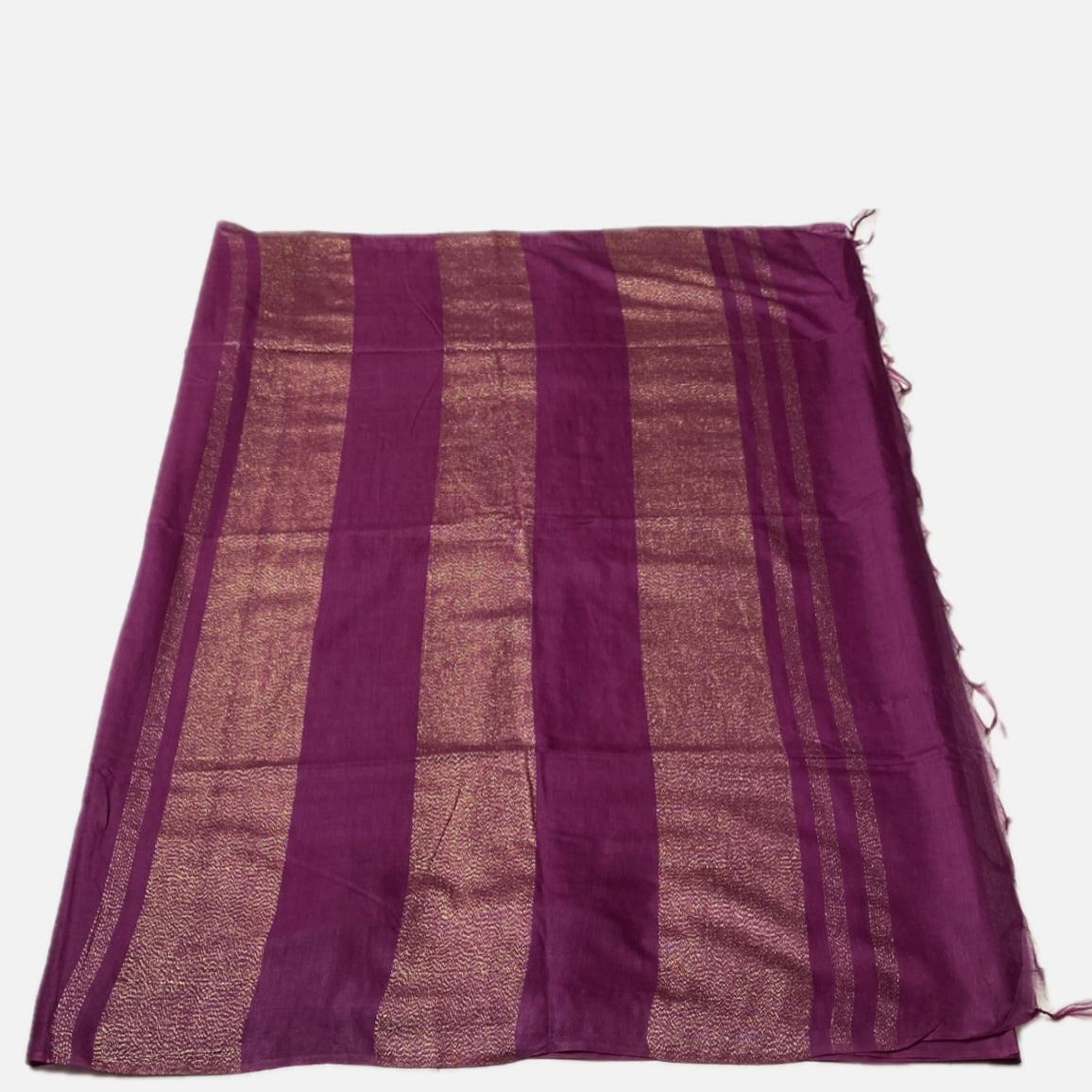 emi Tussar Silk Saree in Rich Wine