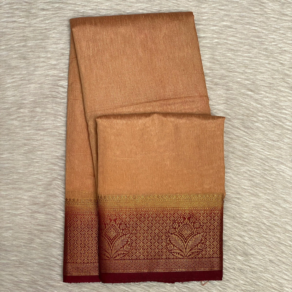 semi Jute Saree in Cream