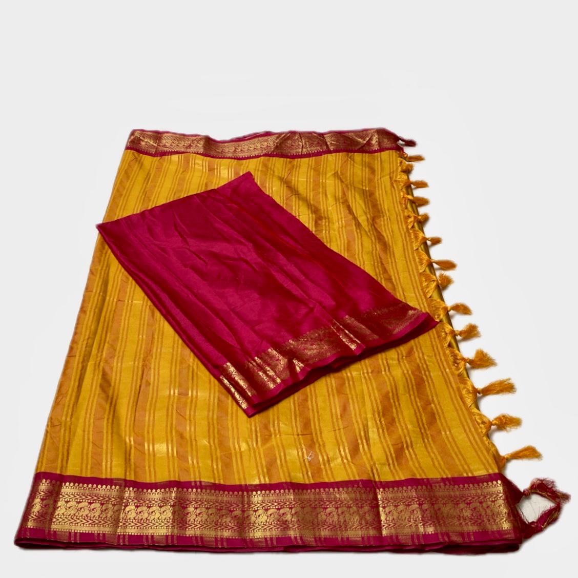 Kalki Pattu Saree in Yellow