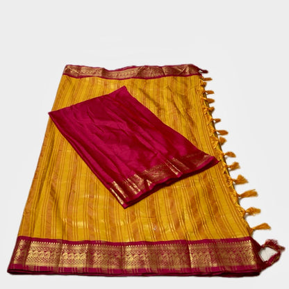 Kalki Pattu Saree in Yellow
