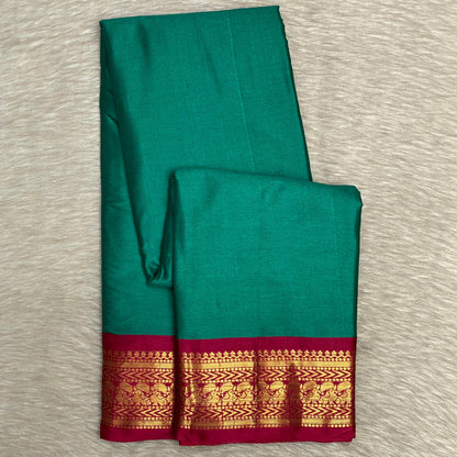 Kalki Pattu Saree in Peacock