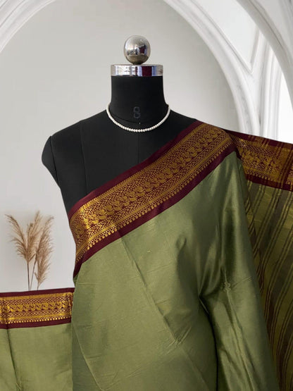 Kalki Pattu Saree in Pastel Green