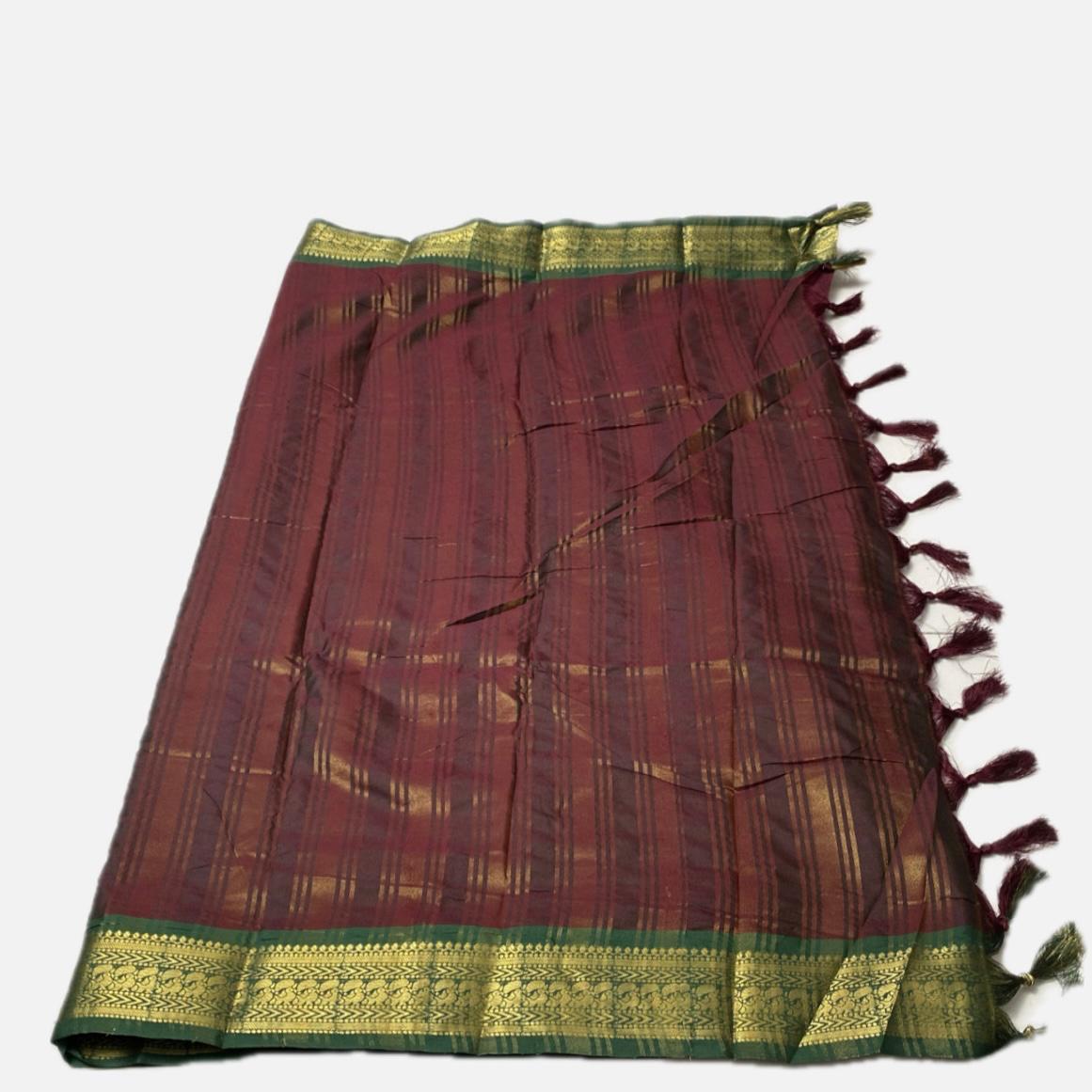 Kalki Pattu Saree in Maroon