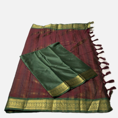 Kalki Pattu Saree in Maroon