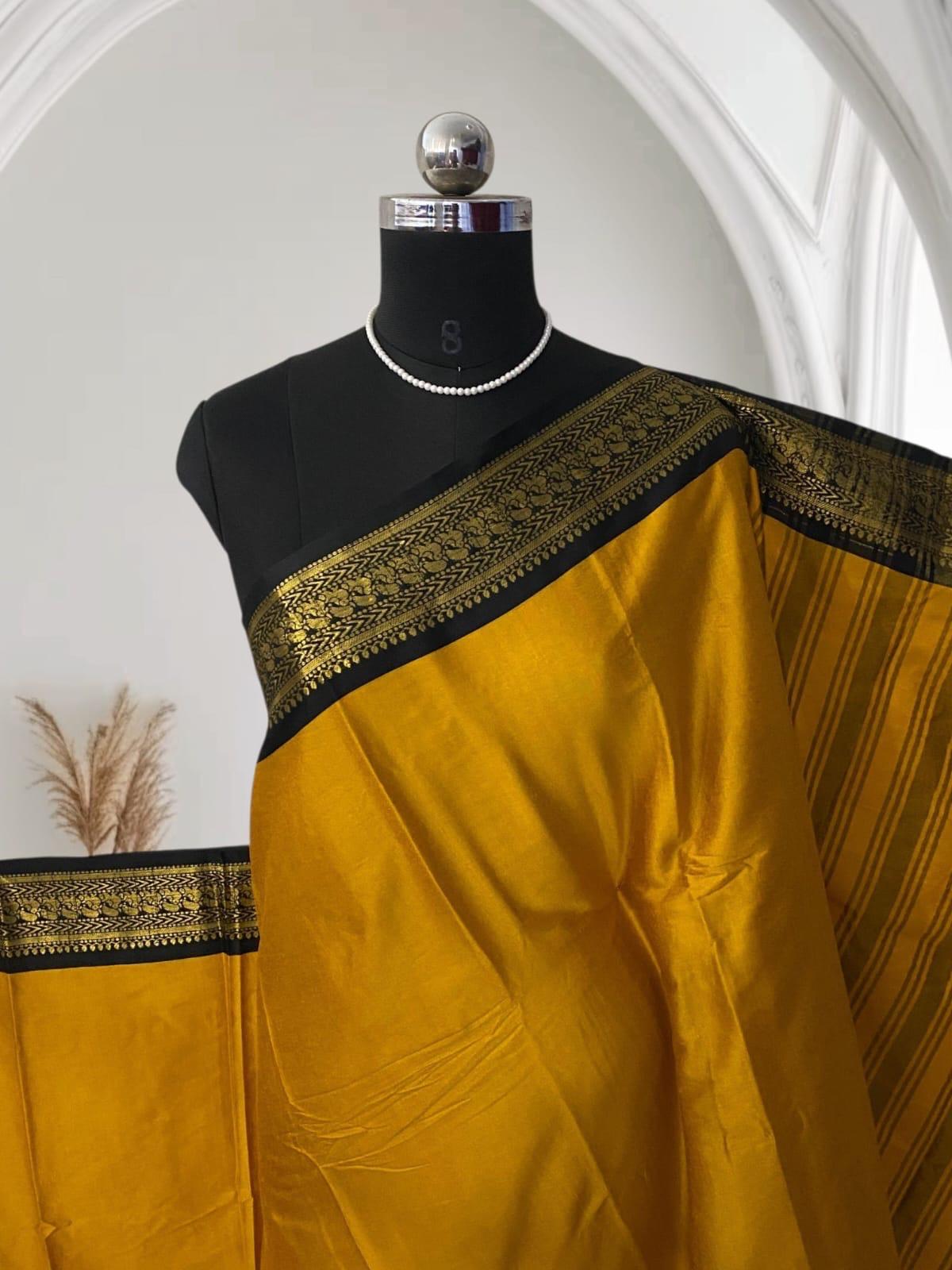 Kalki Pattu Saree in Yellow