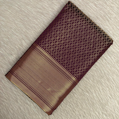 Thrisha wedding Silk Saree in Violet