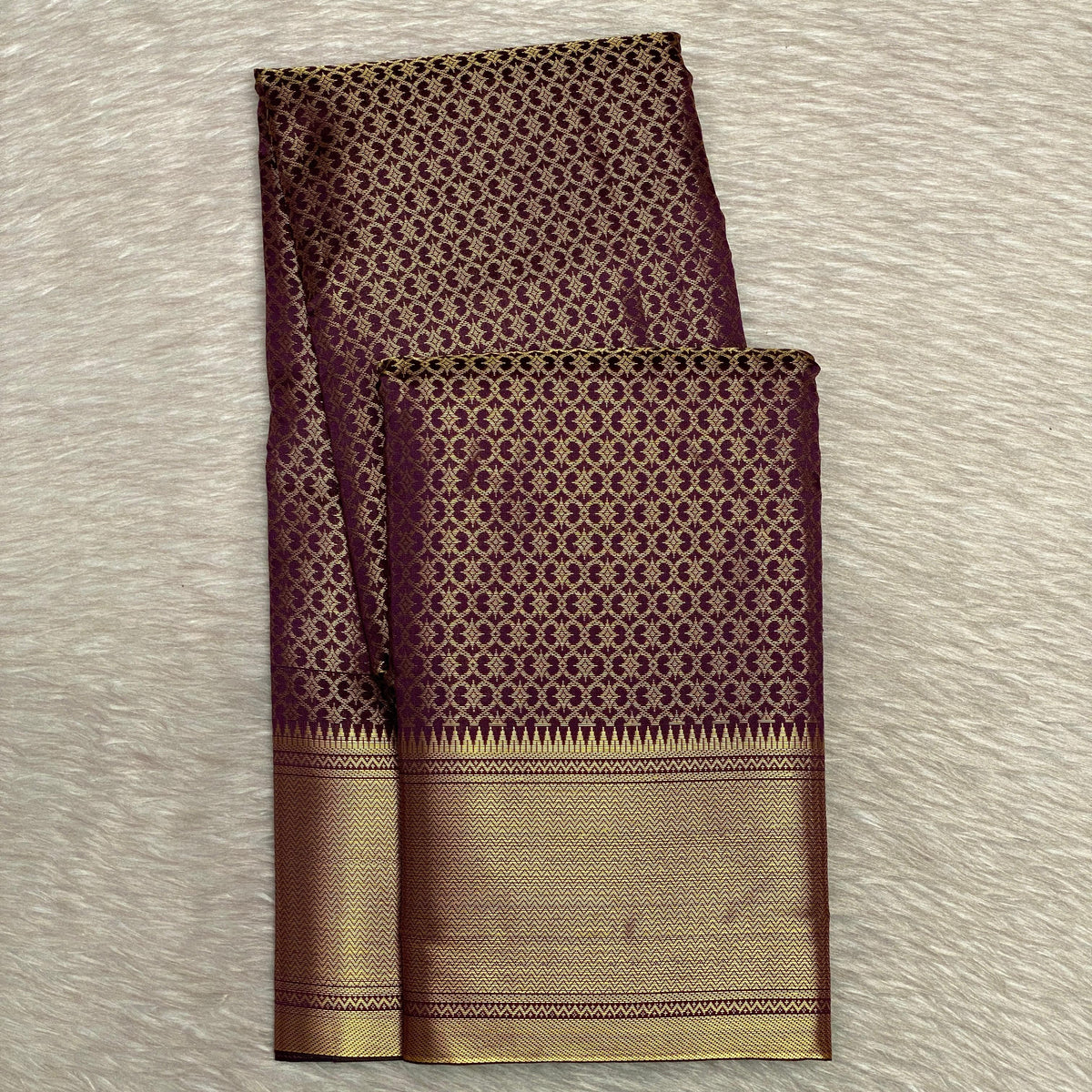 Thrisha wedding Silk Saree in Violet