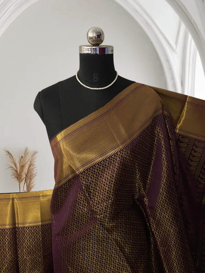 Thrisha wedding Silk Saree in Violet