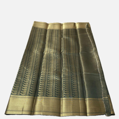 Thrisha wedding Silk Saree in Dark Green