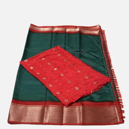 Monica Georgette Light weight Saree Green