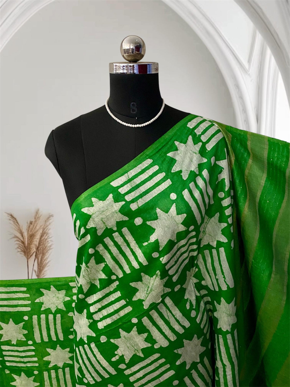 Kajal Rose Silk Saree in Green