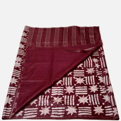 Kajal Rose Silk Saree in Maroon