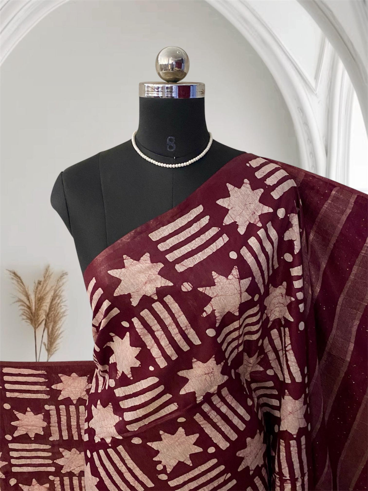 Kajal Rose Silk Saree in Maroon