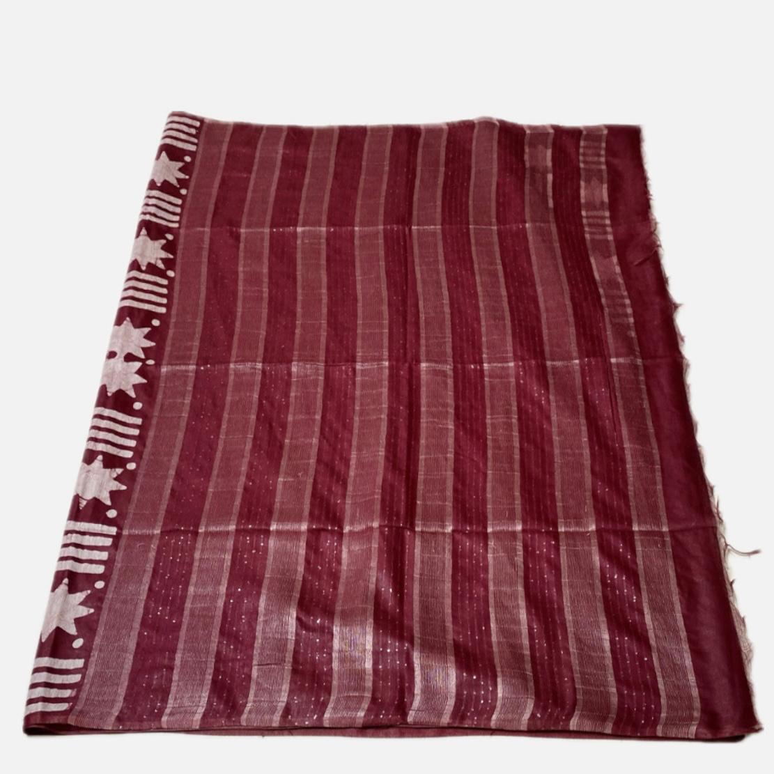 Kajal Rose Silk Saree in Maroon