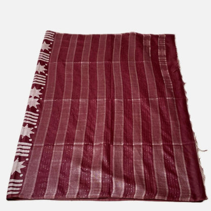 Kajal Rose Silk Saree in Maroon