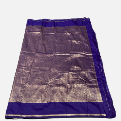 Aathmika Violet Silk Saree with Golden Border kara