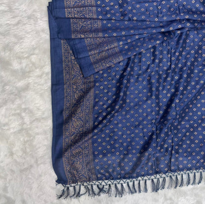 Leela Kashmiri Silk Fancy Saree Dress Code Blue