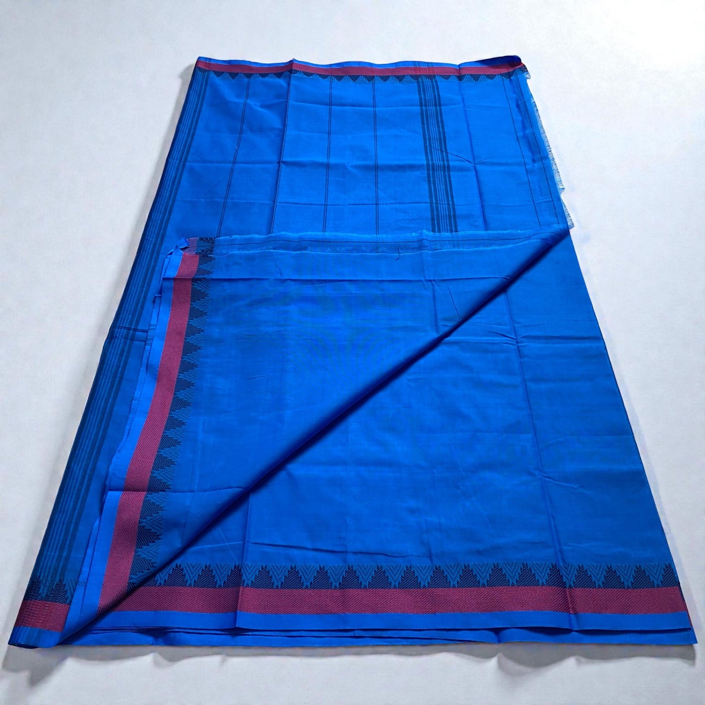 Nandana Cotton Saree Blue