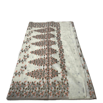 Ithal Chander Silk Flora Collection Saree Orange