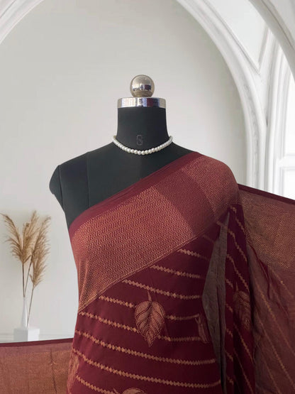 Vedika Kashmiri Silk Saree Maroon
