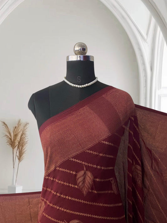 Vedika Kashmiri Silk Saree Maroon
