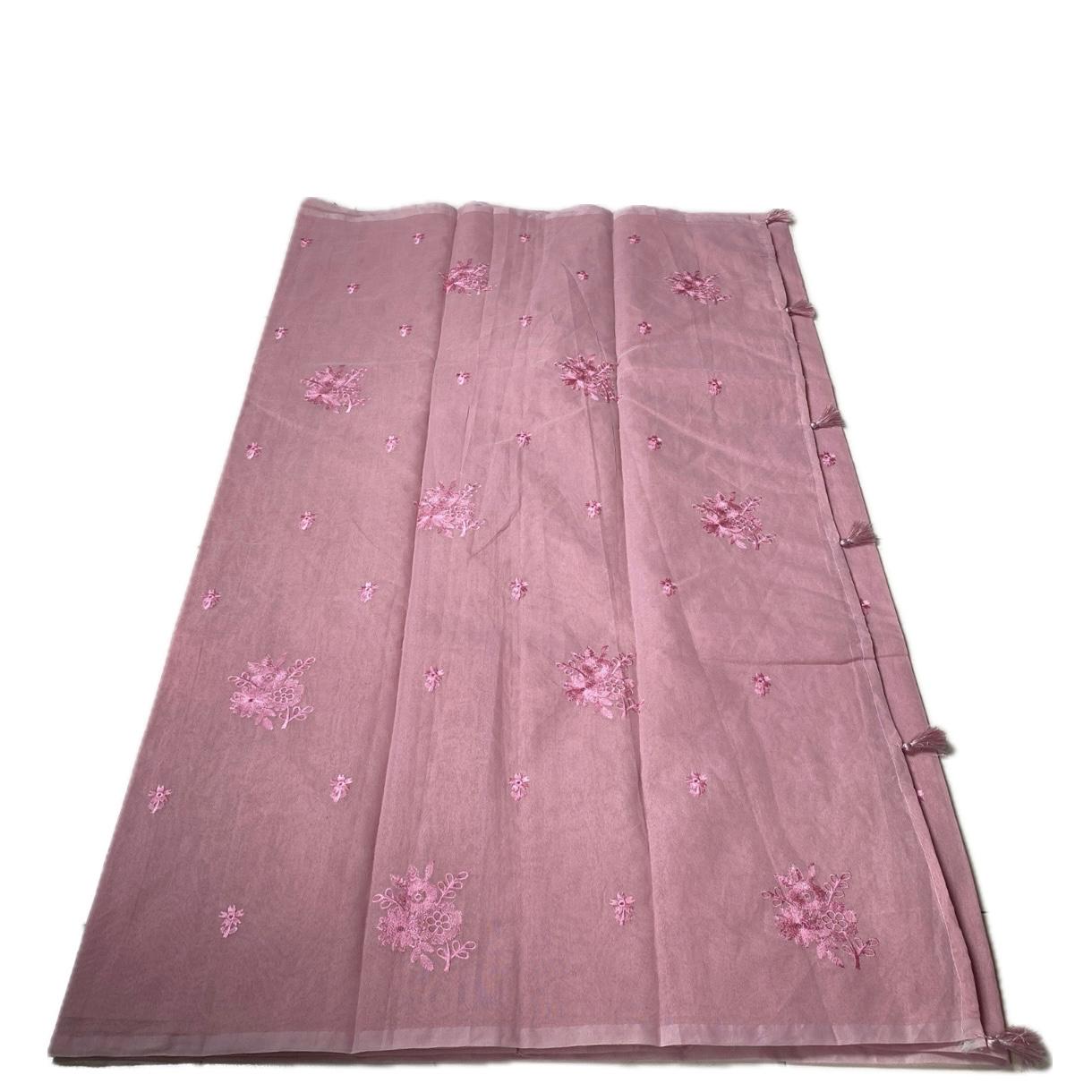 Chaithra Pastel Blue Chanderi Silk Floral Saree