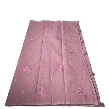 Chaithra Pastel Blue Chanderi Silk Floral Saree