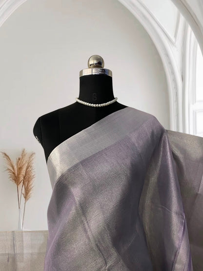 Light Weight Saree in Pearl Grey