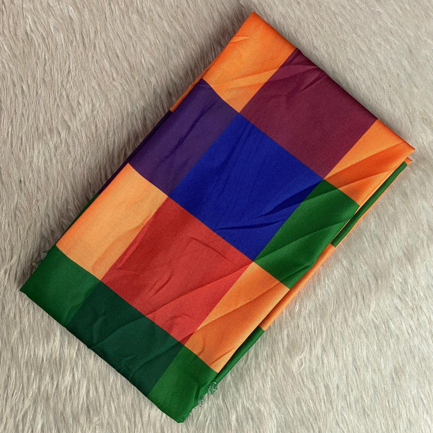 Hemangi Traditional Kerala Cotton Kasavu Saree with Madras Check Blouse Combo