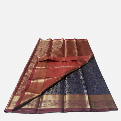 Semi Silk Saree in Blue (Wedding Collection)