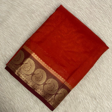 Damayanthi Rust Orange Saree! 🧡✨
