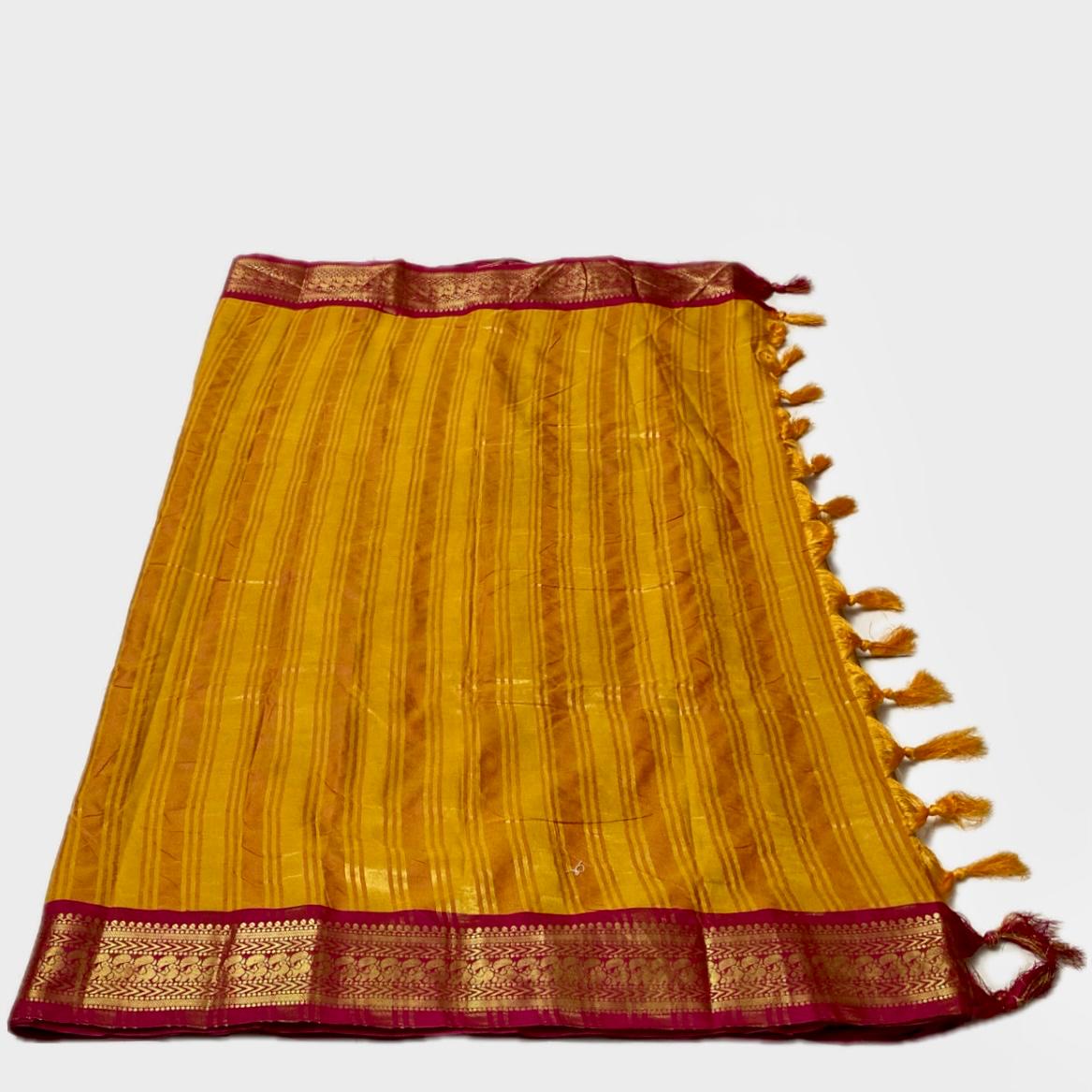 Kalki Pattu Saree in Yellow